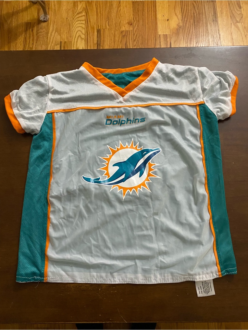 Miami Dolphins Kids Short Sleeve Jersey Top - White/Teal/Orange